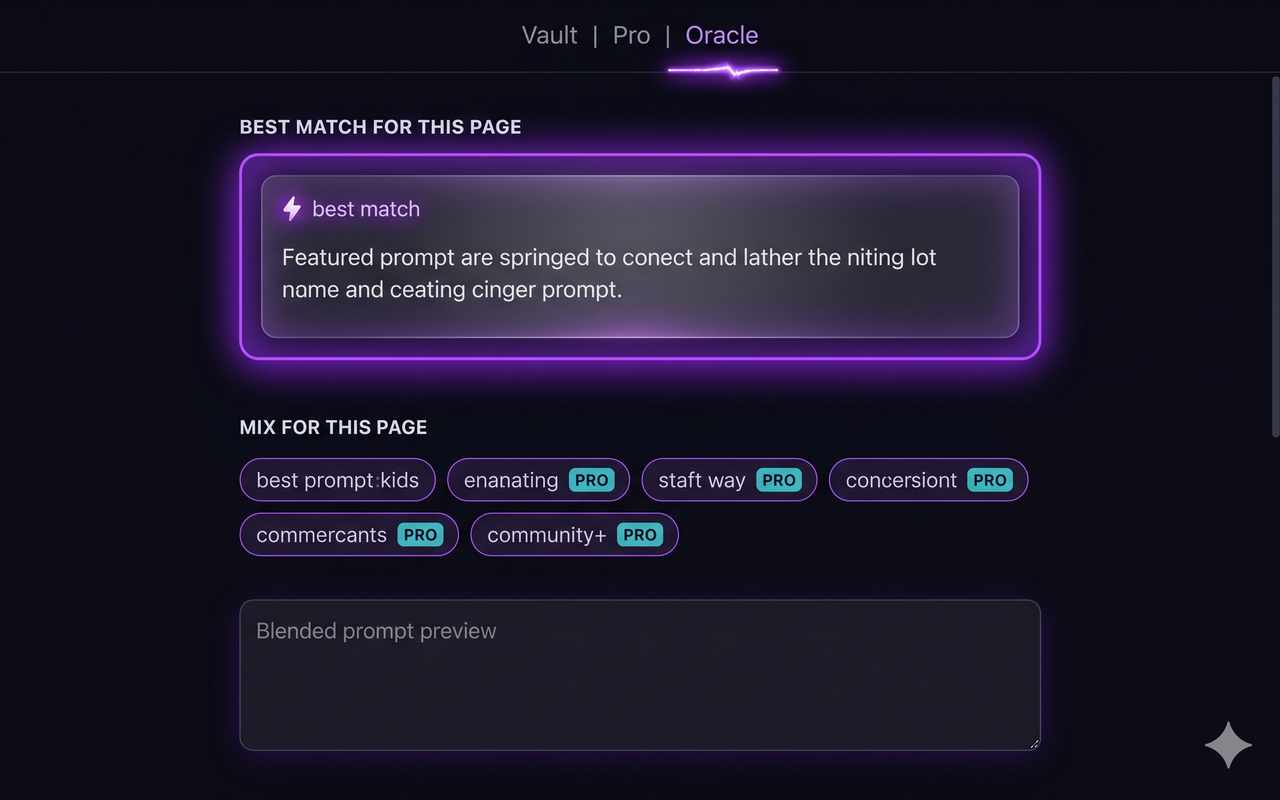 PromptMate Oracle — contextual prompt matching